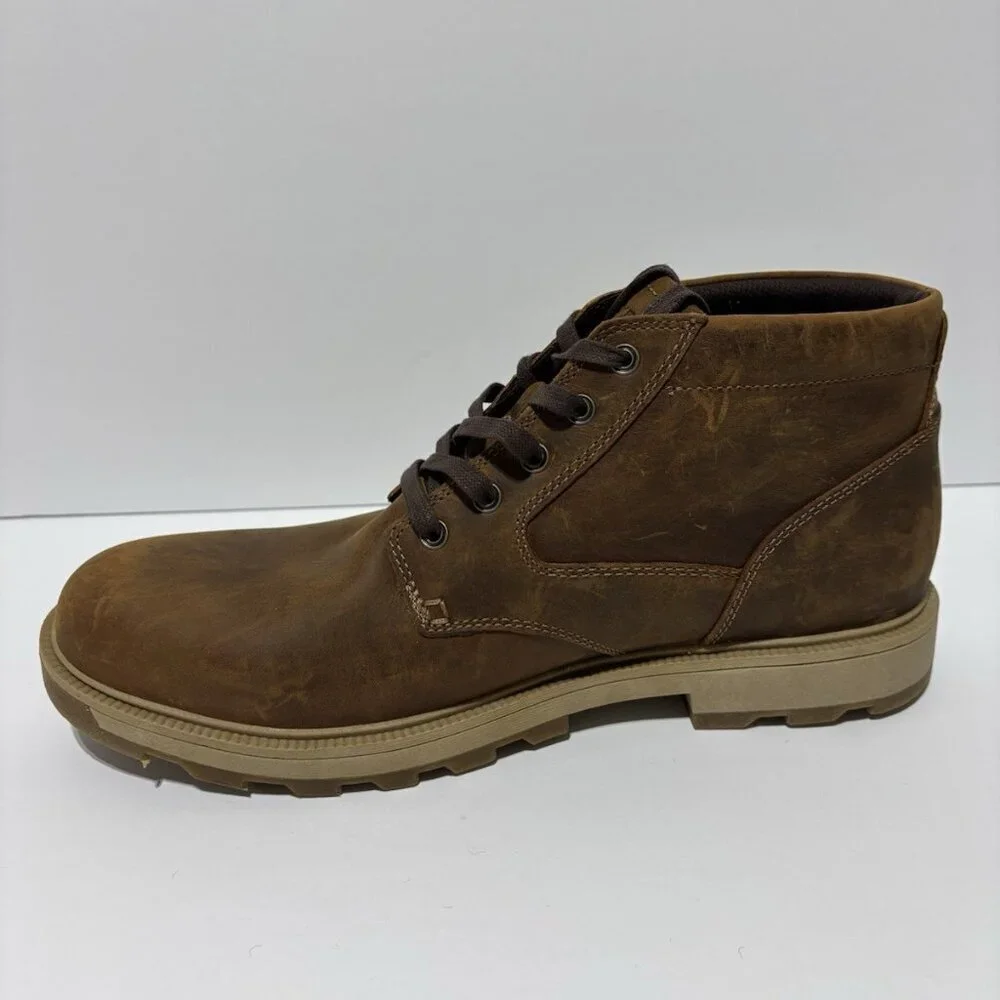 Rockport Men’s Seamus Brown Leather Waterproof Boots, Size 11.5 M